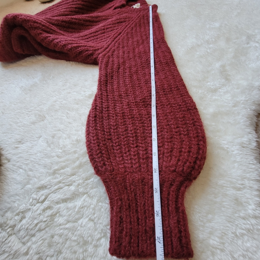 (sold) Sezane Emile Alpaca + Wool πβ€οΈπ¦ Cardigan, Burgundy Large - Picture 9 of 12